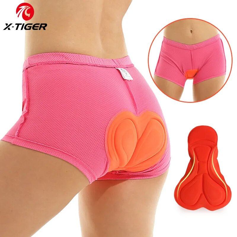 Mountain Biking Shorts Women - X-TIGER-ropa interior de ciclismo para mujer,