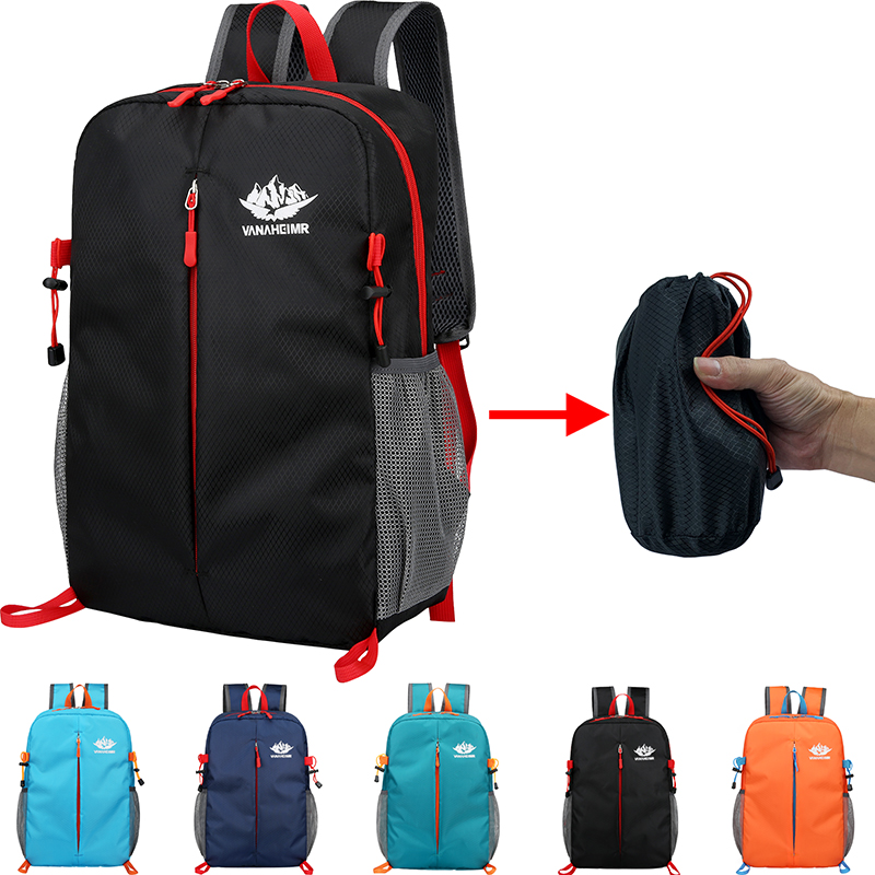 Mountain Biking Backpack - Mochila plegable portátil de 15l, bolsa