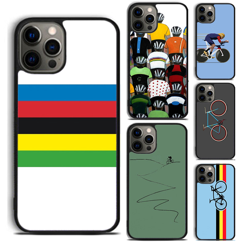 Mountain Biking Cartoon - Funda de teléfono artística para ciclismo