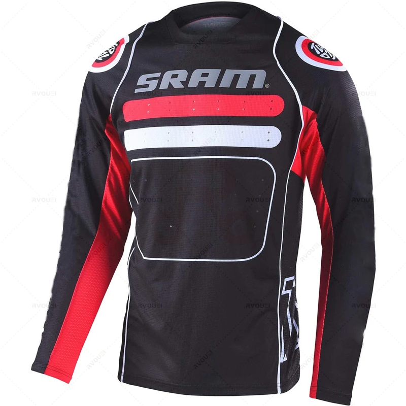 Mountain Biking New Jersey - Sram Ciclismo Jersey para Hombre, Manga