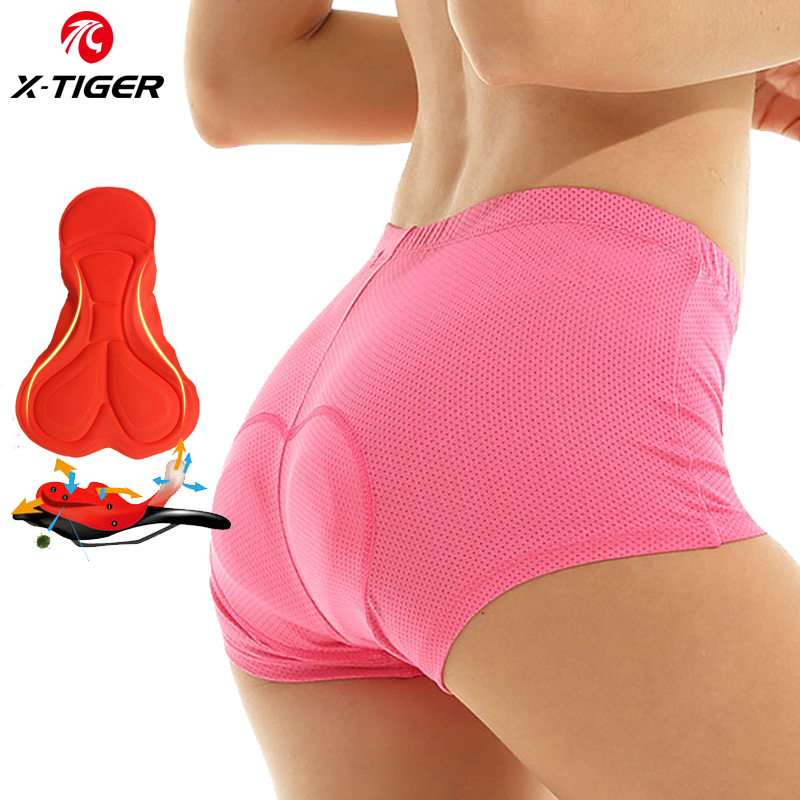 Mountain Biking Shorts Women - X-TIGER Ropa interior de ciclismo para
