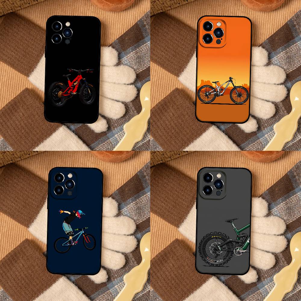Mountain Biking Cartoon - Funda para Teléfono de Ciclismo MTB,