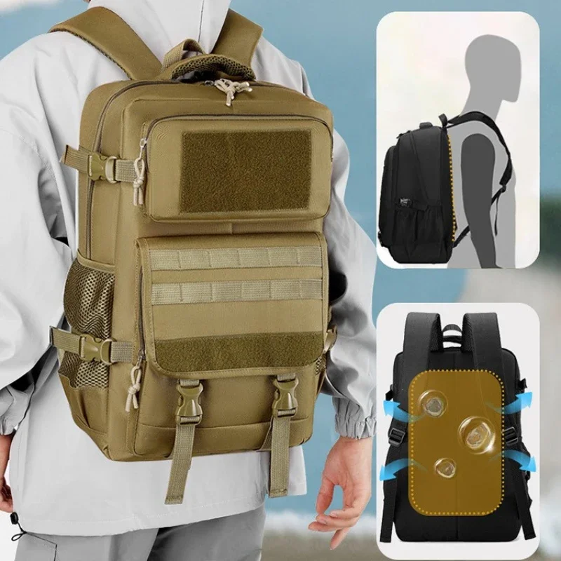 Mountain Biking Backpack - Mochila Táctica Impermeable de 40L, Multifuncional,