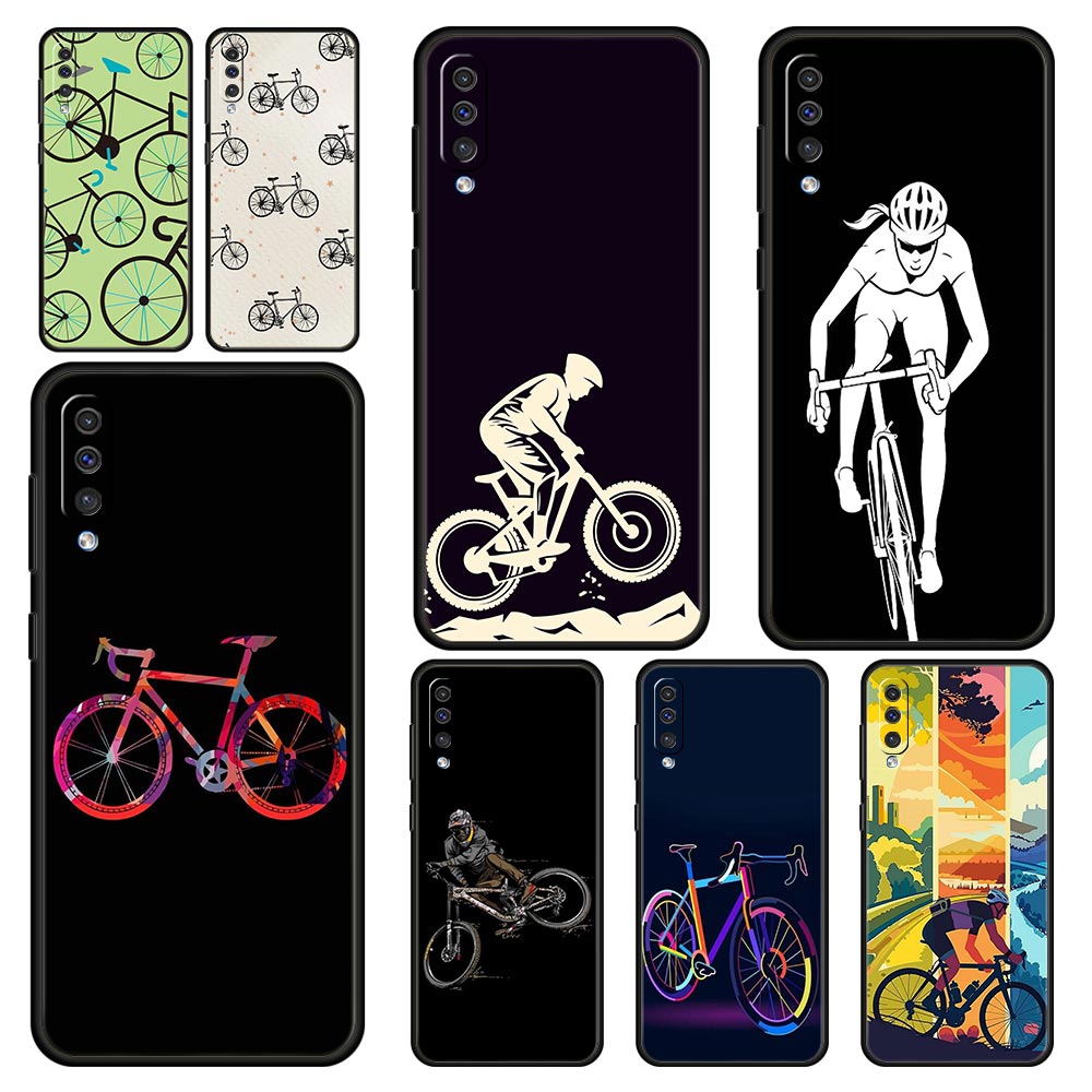 Mountain Biking Cartoon - Funda artística de ciclismo para bicicleta