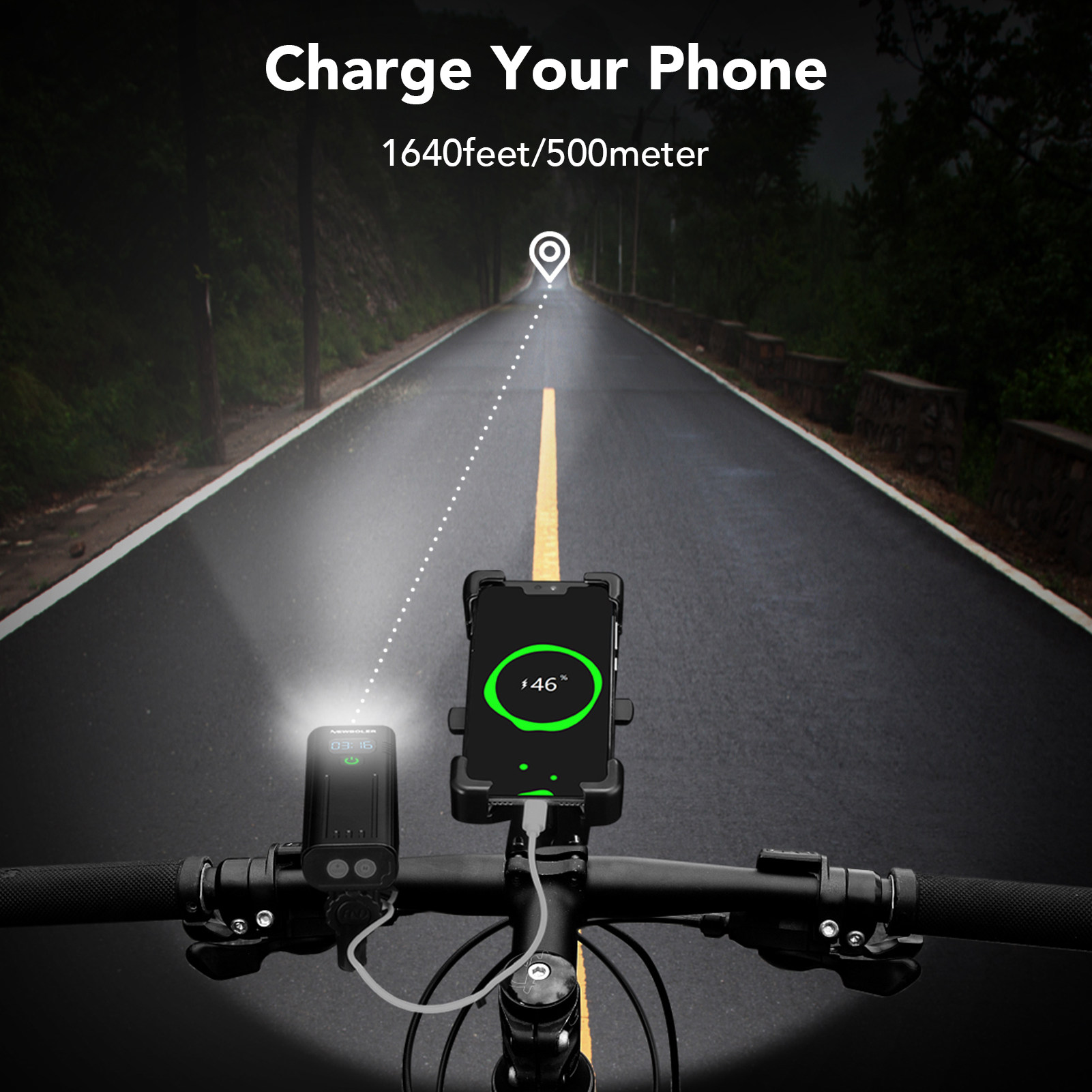NEWBOLER-luz para bicicleta, r - Mountain Biking Backpack reseña y precio