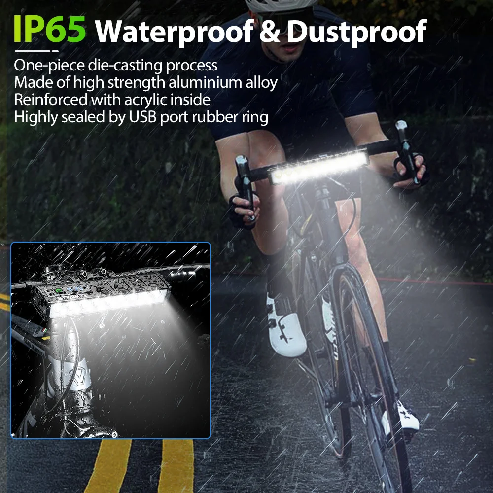 Luz de bicicleta de 10000mAh,  - Mountain Biking Backpack reseña y precio